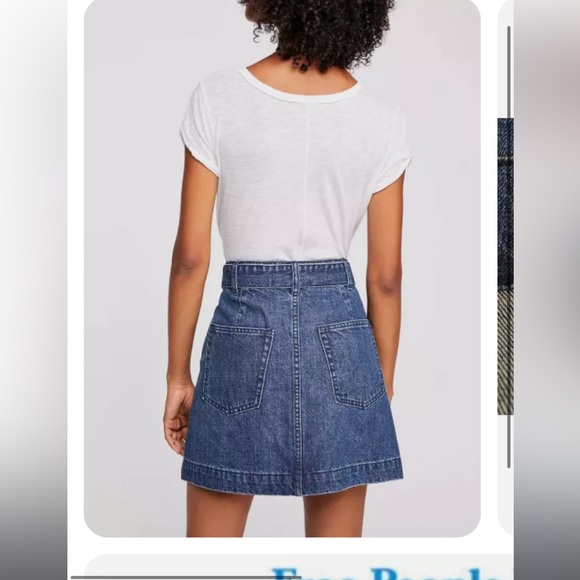 SOLD ๐ FREE PEOPLE We The Free Womens Skirt Jade Denim Indigo Blue Size 26 ๐ - Picture 3 of 4